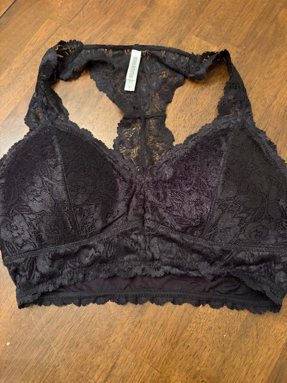 Lace racerback pullover bra
